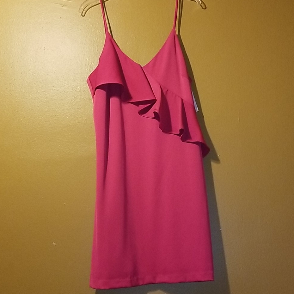 Chelsea28 Pink Ruffle Dress, Size M - Picture 4 of 6